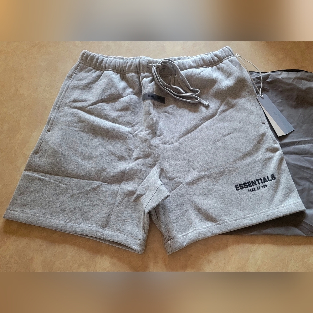 Fear Of God Essentials Dark Oatmeal Shorts | Size L